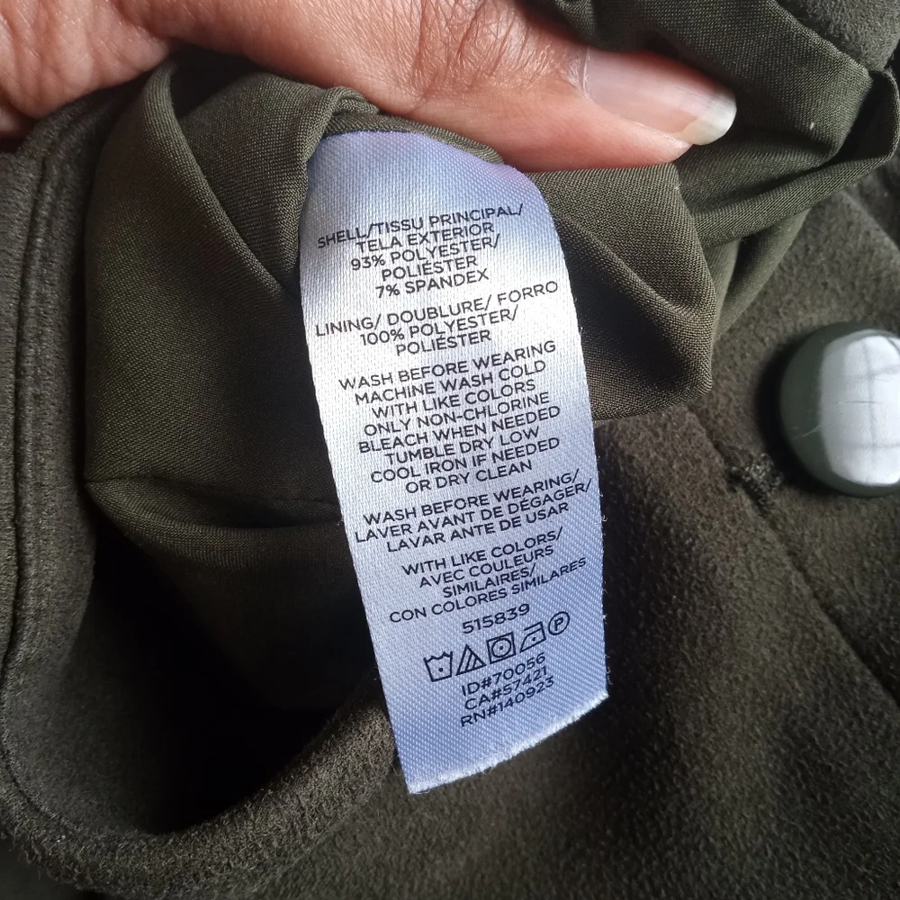 Loft Ann Taylor Suede Dark Olive Green Front Button A-line Mini Skirt